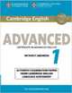 Cambridge English Advanced 1 for Revised Exam from 2015 Student's Book without Answers: Authentic Examination Papers from Cambridge English Language Assessment, 