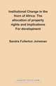 Institutional Change in the Horn of Africa, Sandra Fullerton Joireman 