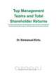 Top Management Teams and Total Shareholder Returns, Emmanuel Kintu 