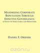 Maximizing Corporate Reputation Through Effective Governance, Daniel F. Oriesek 