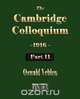 The Cambridge Colloquium - 1916 - Part Two, Oswald Veblen 