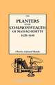 The Planters of the Commonwealth in Massachusetts, 1620-1640, Charles E. Banks 