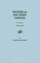 Historical Southern Families. In 23 Volumes. Volume XIII, 