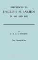 References to English Surnames in 1601 and 1602, F. K. &. S. Hitching 