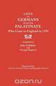 Lists of Germans from the Palatinate Who Came to England in 1709, 
