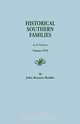 Historical Southern Families. in 23 Volumes. Volumes XVII, John Bennett Boddie 