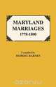 Maryland Marriages 1778-1800, Robert William Barnes 