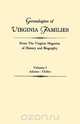 Genealogies of Virginia Families from The Virginia Magazine of History and Biography. In five volumes. Volume I, Virginia 