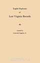 English Duplicates of Lost Virginia Records, 