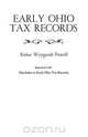Early Ohio Tax Records, Esther Weygandt Powell 