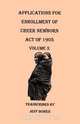 Applications for Enrollment of Creek Newborn. Act of 1905. Volume X, 