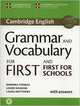Grammar and Vocabulary for First and First for Schools Book with Answers, Thomas Barbara, Hashemi Louise, Matthews Laura 