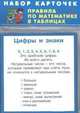 Правила по математике в таблицах. 1-4-й классы. Набор карточек, 