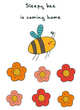 Блокнот для записей "Sleepy bee is coming home" (А6), 