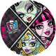 Тарелка бум. "МОНСТР ХАЙ", 18см, 10шт., МХ, MONSTER HIGH 