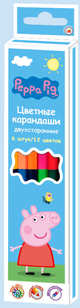 Цв.каранд. двустор. 6шт/12 цв тм "Peppa Pig", 