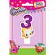 Свеча-цифра №3, 8см_Shopkins, SHOPKINS 