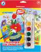 Игра для раскрашивания Artberry/Flowers coloring set (краски акварельные 6цв+2 контурных шаблона) (Разноцветн), 