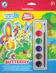 Игровой 3D пазл для раскрашивания Artberry/Butterfly (краски акварельные 6цв+2 карты с фигур д/сборки) (Разноцветн), 