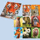 Блокнот 3D WILD ANIMALS, 30 листов, формат А7, обложка-пластик.Упаковка - дисплей по 80 шт., 