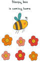 Блокнот для записей "Sleepy bee is coming home" (А5), 