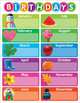 Color Your Classroom. Birthdays Chart, 