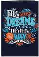 Follow your dreams (леттеринг). Тетрадь общая (А5, 48 л., накидки, клетка-стандарт), 