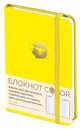 Блокнот Color (желтый). Резинка, тиснение зол. фольгой, искусственная кожа, 80 л, А5, 