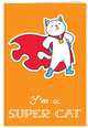 I am a supercat! Тетрадь общая (А5, 48 л., накидки, клетка-стандарт), 