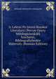 Iz Lektsii Po Istorii Russkoi Literatury: Pervye Opyty Mifologicheskikh Izuchenii, Bibliograficheskie Materialy (Russian Edition), Aleksandr Semenovich Arkhangelski 