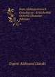 Ivan Aleksandrovich Goncharov: Kriticheskie Ocherki (Russian Edition), Evgeni Aleksand Liatski 