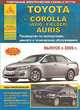 TOYOTA COROLLA, COROLLA AXIO, COROLLA FIELDER, AURIS с 2006 года выпуска. Бензин / дизель, 