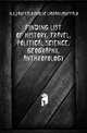Finding List of History, Travel, Political Science, Geography, Anthropology, #N.Y.) Buffalo Public Library (Buffalo 