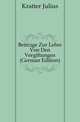 Beitraege Zur Lehre Von Den Vergiftungen (German Edition), Kratter Julius 