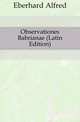 Observationes Babrianae (Latin Edition), Eberhard Alfred 