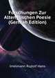 Forschungen Zur Altenglischen Poesie (German Edition), Imelmann Rudolf Hans 