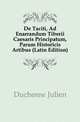 De Taciti, Ad Enarrandum Tiberii Caesaris Principatum, Parum Historicis Artibus (Latin Edition), Duchesne Julien 
