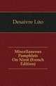 Miscellaneous Pamphlets On Nirot (French Edition), Desaivre Leo 
