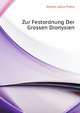 Zur Festordnung Der Grossen Dionysien (German Edition), Dutoit Julius Franz 