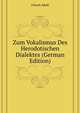 Zum Vokalismus Des Herodotischen Dialektes (German Edition), Fritsch Adolf 
