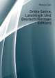 Dritte Satire, Lateinisch Und Deutsch (German Edition), Passow Carl 