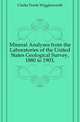 Mineral Analyses from the Laboratories of the United States Geological Survey, 1880 to 1903,, Clarke Frank Wigglesworth 