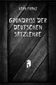 Grundriss Der Deutschen Satzlehre, Kern Franz 