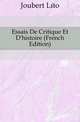 Essais De Critique Et D'histoire (French Edition), Joubert Leo 