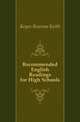 Recommended English Readings for High Schools, Keyes Rowena Keith 