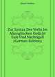 Zur Syntax Des Verbs Im Altenglischen Gedicht Eule Und Nachtigall (German Edition), Ebisch Walther 