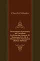 Monumenta Spectantia Ad Unionem Ecclesiarum Graecae Et Romanae, Ed. Ab A. Theiner Et F. Miklosich (Italian Edition), Church Orthodox 