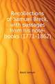 Recollections of Samuel Breck, with passages from his note-books (1771-1862), Breck Samuel 