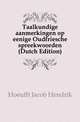 Taalkundige aanmerkingen op eenige Oudfriesche spreekwoorden (Dutch Edition), Hoeufft Jacob Hendrik 