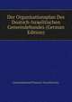 Der Organisationsplan Des Deutsch-Israelitischen Gemeindebundes (German Edition), Gemeindebund Deutsch-Israelitischer 